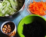 豆とひじきで食べるキャベツのマリネサラダ作り方1写真