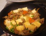 豚肉豆腐 グリーンピース入り作り方4写真
