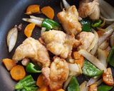 揚げない酢鶏作り方10写真
