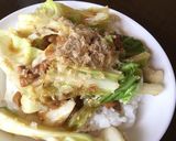 ご飯がすすむ！納豆キャベツの甘味噌炒め丼作り方6写真