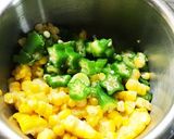 オクラとコーンの♡麺つゆたっぷりがけ作り方5写真
