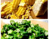 オクラとコーンの♡麺つゆたっぷりがけ作り方4写真