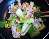豚肉と青梗菜のシチュー炒め作り方8写真