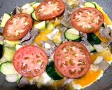 フライパンだけで豚肉とズッキーニオムレツ作り方5写真