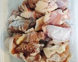 鶏肉となすのみぞれ甘酢炒め作り方1写真