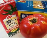 生＋ジュースのトマトクリームパスタ！作り方1写真