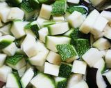 サバの水煮缶で、夏野菜のドライカレー作り方2写真