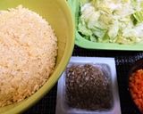 【納豆とレタスのガーリックチャーハン】作り方1写真