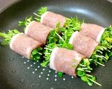 豚ロース豆苗巻き・冷やし塩酢ダレかけ作り方10写真