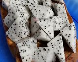 ドラゴンフルーツチョコフレークトースト！作り方7写真