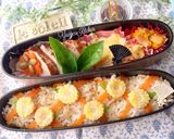 煮豚、豆腐グラタン弁当　６月弁当作り方1写真