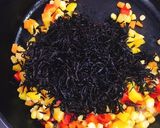 味付け醤油だけ☆ひじきのカラフル煮物作り方7写真