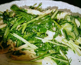 簡単!蒸し鶏と水菜のさっぱりサラダ☆作り方3写真