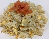 しらすチャーハン明太子添え作り方4写真