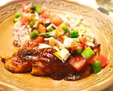 味噌バターサーモン♪夏野菜ソース作り方6写真