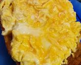 ふわふわ玉子の海苔の佃煮納豆トースト！作り方8写真