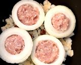 ★玉ネギと鶏ミンチ煮込み キャンプ作り方2写真