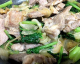 豚小松菜のアジアン炒め温玉のせ丼作り方8写真
