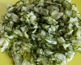 夏おかず。ゆで鶏のキュウリのっけ盛り。作り方4写真