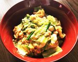 ~なんちゃってマーボーキャベツ丼~作り方4写真