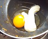 カレーチーズ炒飯マヨ卵添え作り方4写真