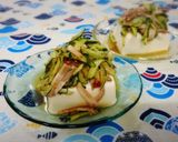 冷奴を豪華に♬チャーシュー胡瓜大葉のせ作り方3写真