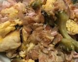 麺つゆで簡単！苦味軽減ゴーヤチャンプルー作り方8写真