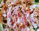 豚とキャベツときのこの薬味味噌蒸し作り方3写真