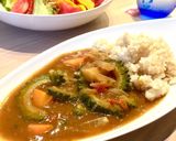 夏野菜モリンガ入りゴーヤカレー作り方1写真