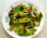 私のこだわり♪　レタスの上に信号サラダ作り方11写真