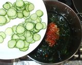 冷たいキムチスープ♪簡単ワカメ・キュウリ作り方8写真