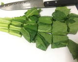 一人暮らしごはん　豚肉と小松菜の和風炒め作り方1写真
