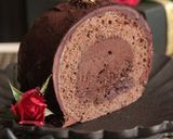 チョコとオレオのロールケーキ作り方31写真