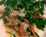 大豆ミートと玉ねぎと韮の丼ぶり作り方1写真