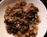 大豆ミートと玉ねぎと韮の丼ぶり作り方2写真