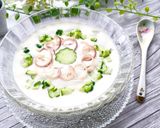 混ぜるだけ♪ビシソワーズ風豆腐ポタージュ作り方3写真