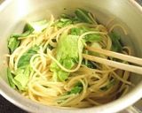 卵とキャベツのアジアンワンポットパスタ作り方4写真