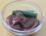 鶏レバーのニラだれ和え♪作り方2写真