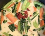 薬膳　眼精疲労に！小松菜のクリーム煮作り方6写真