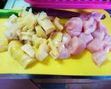 鶏肉とタケノコの煮物作り方2写真
