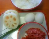 シャキっちょ♪れんこんチャーハン♡作り方1写真