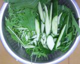 簡単水切りの豚肉入り野菜ダイエットサラダ作り方1写真