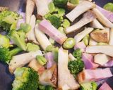 簡単☆エリンギとそら豆のバターチーズ☆作り方5写真