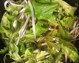 セロリの葉ともやしのエスニック風スープ作り方1写真