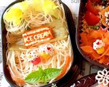 ♡ビーフンでアイスクリーム弁当　６月弁当作り方1写真