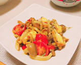 えのきとトマトのカレーチーズ炒め♥作り方5写真