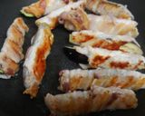ピリ辛♪なすとズッキーニの肉巻き焼き作り方3写真