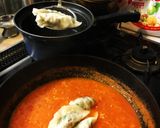 水餃子のトマトソース煮、ヨーグルト添え作り方10写真