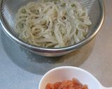 真砂こんにゃく～糸蒟蒻と明太子の炒め物作り方1写真