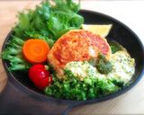 簡単タルタルで塩鮭とお豆腐のハンバーグ作り方9写真